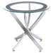 Brooke 2 - piece Round Coffee and End Table Set Chrome - Walo Furniture