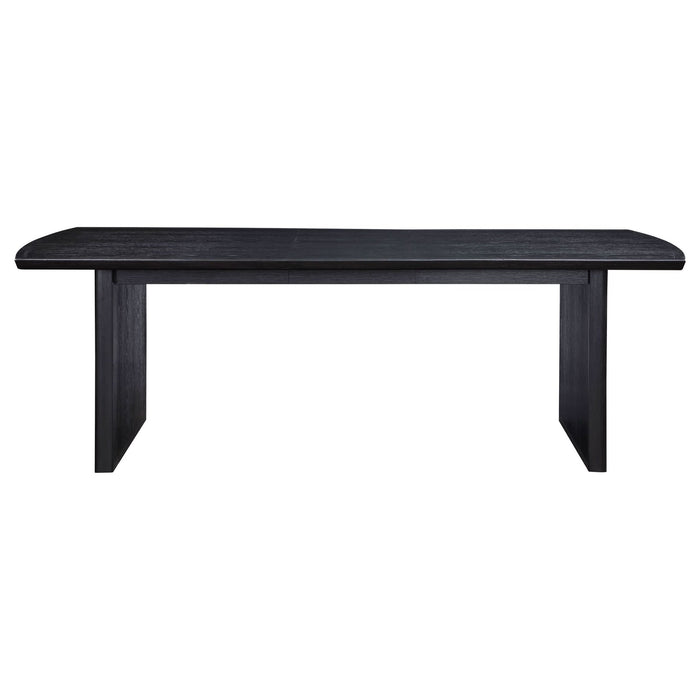 Brookmead 100 - inch Extension Leaf Dining Table Black - Walo Furniture