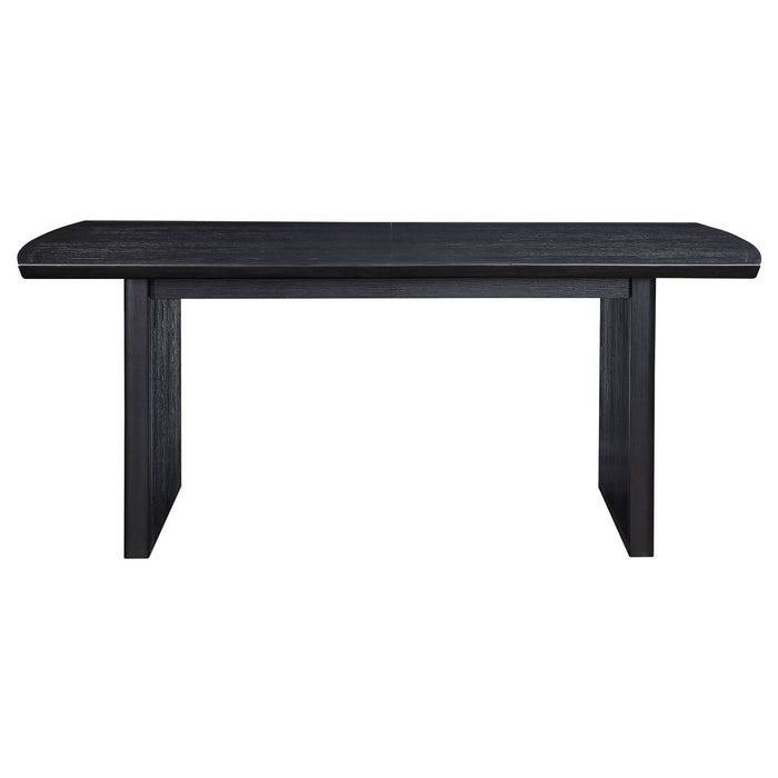 Brookmead 100 - inch Extension Leaf Dining Table Black - Walo Furniture