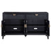 Brookmead 4 - door Sideboard Buffet Storage Cabinet Black - Walo Furniture