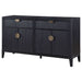 Brookmead 4 - door Sideboard Buffet Storage Cabinet Black - Walo Furniture