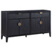 Brookmead 4 - door Sideboard Buffet Storage Cabinet Black - Walo Furniture