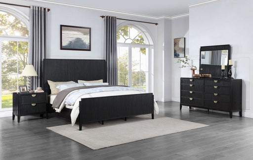 Brookmead 4 - piece California King Bedroom Set Black - Walo Furniture