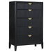 Brookmead 5 - drawer Bedroom Chest Black - Walo Furniture