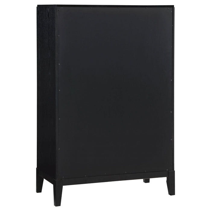 Brookmead 5 - drawer Bedroom Chest Black - Walo Furniture