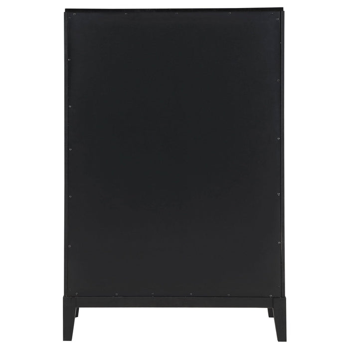 Brookmead 5 - drawer Bedroom Chest Black - Walo Furniture