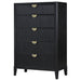 Brookmead 5 - drawer Bedroom Chest Black - Walo Furniture