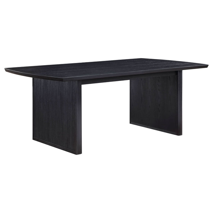 Brookmead 5 - piece Extension Leaf Dining Table Set Black - Walo Furniture