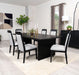 Brookmead 7 - piece Extension Leaf Dining Table Set Black - Walo Furniture