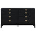 Brookmead 8 - drawer Dresser Black - Walo Furniture