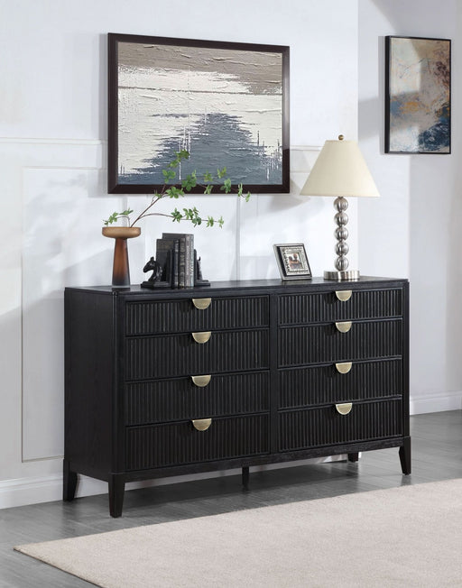 Brookmead 8 - drawer Dresser Black - Walo Furniture