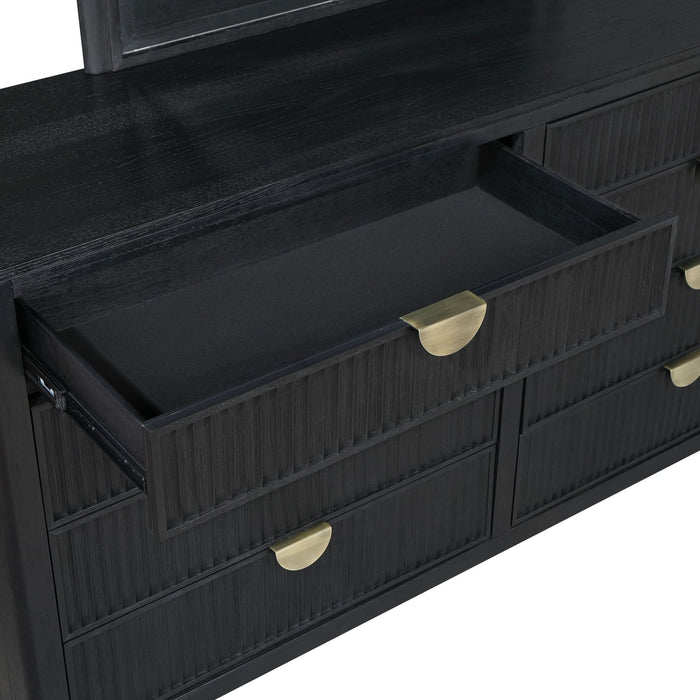 Brookmead 8 - drawer Dresser Black - Walo Furniture