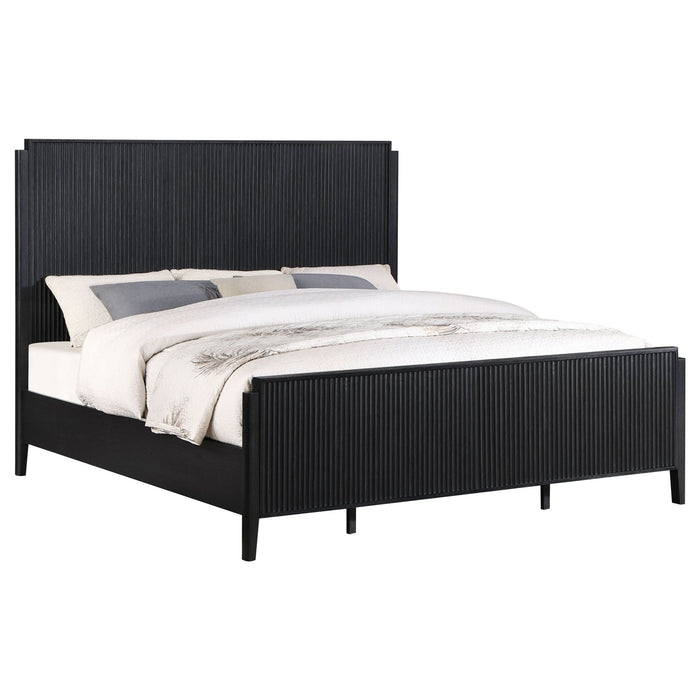 Brookmead Wood California King Panel Bed Black - Walo Furniture