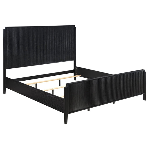 Brookmead Wood California King Panel Bed Black - Walo Furniture