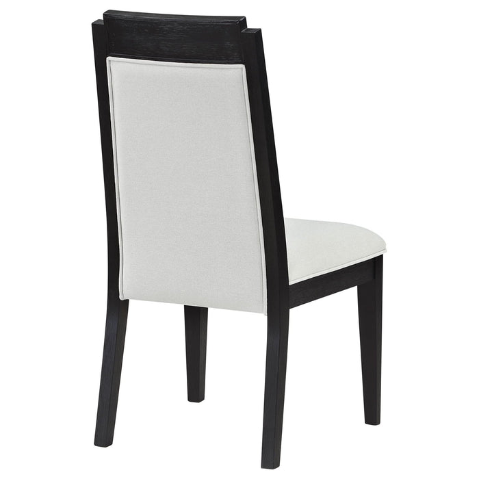 Brookmead Wood Dining Side Chair Ivory and Black (Set of 2) - Walo Furniture