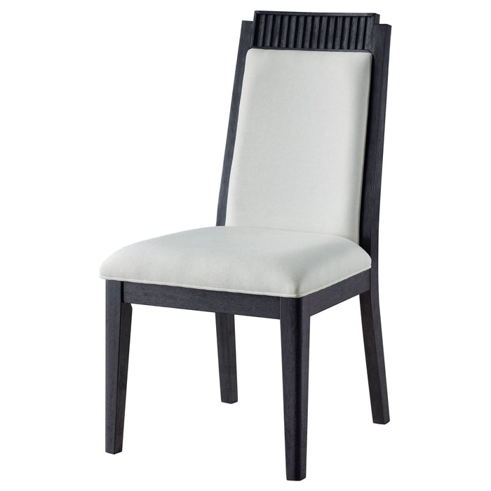 Brookmead Wood Dining Side Chair Ivory and Black (Set of 2) - Walo Furniture