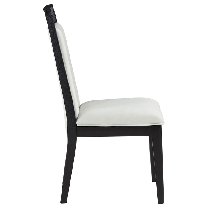 Brookmead Wood Dining Side Chair Ivory and Black (Set of 2) - Walo Furniture