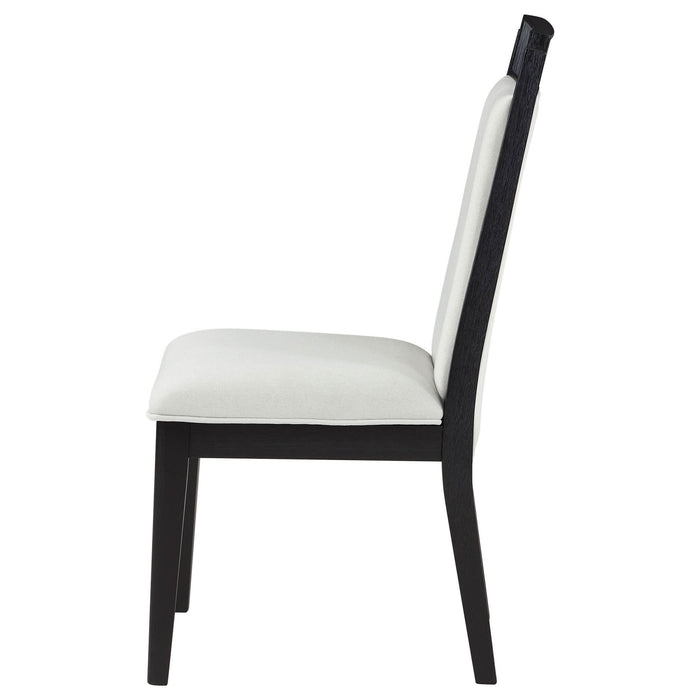 Brookmead Wood Dining Side Chair Ivory and Black (Set of 2) - Walo Furniture