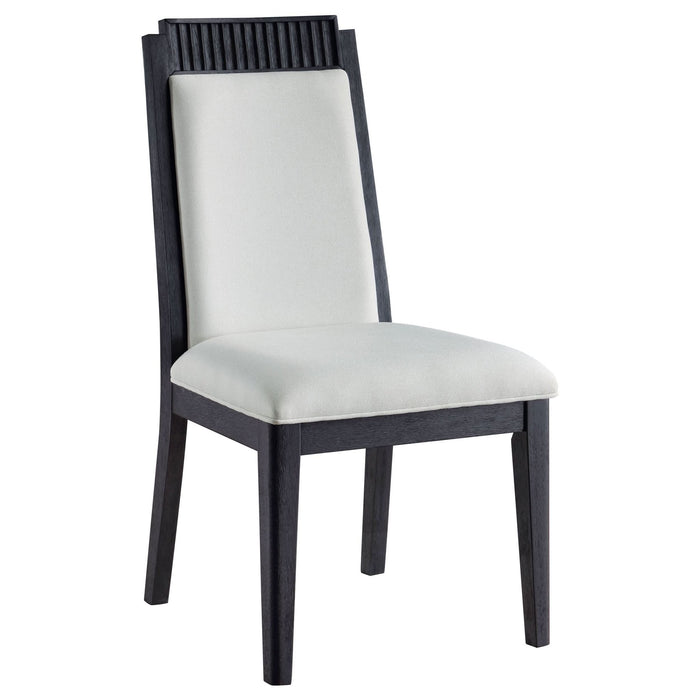 Brookmead Wood Dining Side Chair Ivory and Black (Set of 2) - Walo Furniture