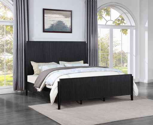 Brookmead Wood Eastern King Panel Bed Black - Walo Furniture