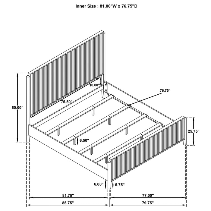 Brookmead Wood Eastern King Panel Bed Black - Walo Furniture