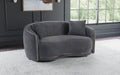 Brookside Velvet Upholstered Curved Loveseat Dark Grey - Walo Furniture