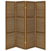 Browning 4 - panel Bamboo Room Divider Folding Screen Walnut - Walo Furniture