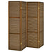 Browning 4 - panel Bamboo Room Divider Folding Screen Walnut - Walo Furniture