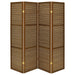 Browning 4 - panel Bamboo Room Divider Folding Screen Walnut - Walo Furniture