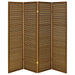 Browning 4 - panel Bamboo Room Divider Folding Screen Walnut - Walo Furniture