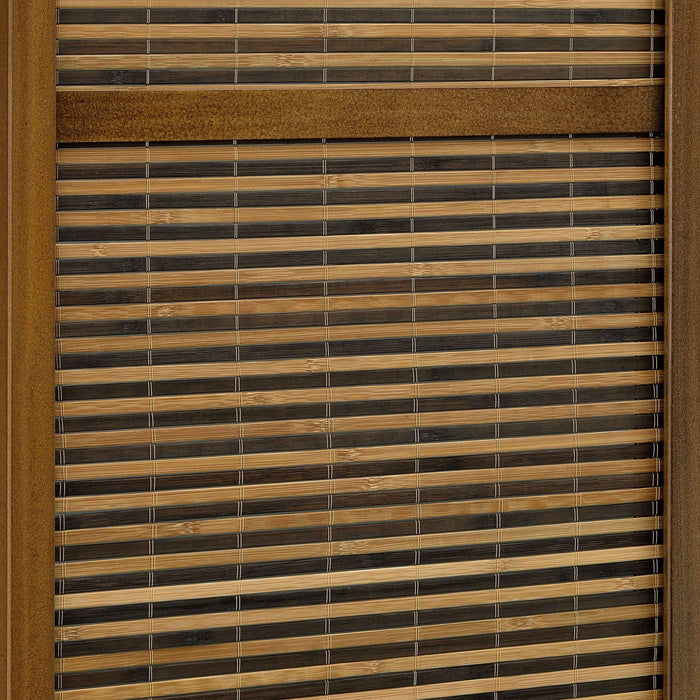 Browning 4 - panel Bamboo Room Divider Folding Screen Walnut - Walo Furniture