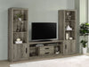 Burke 3 - piece 59" TV Entertainment Center Grey Driftwood - Walo Furniture