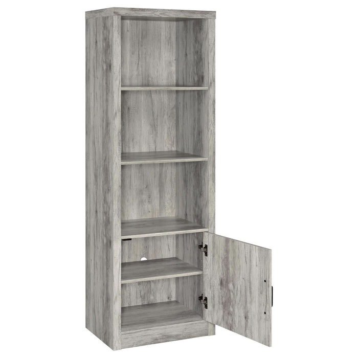 Burke 3 - piece 59" TV Entertainment Center Grey Driftwood - Walo Furniture