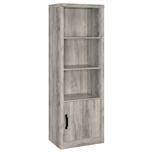 Burke 3 - shelf Engineered Wood Media Tower Grey Driftwood - Walo Furniture