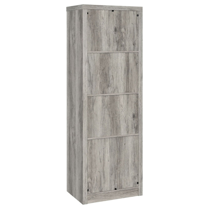 Burke 3 - shelf Engineered Wood Media Tower Grey Driftwood - Walo Furniture