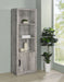 Burke 3 - shelf Engineered Wood Media Tower Grey Driftwood - Walo Furniture