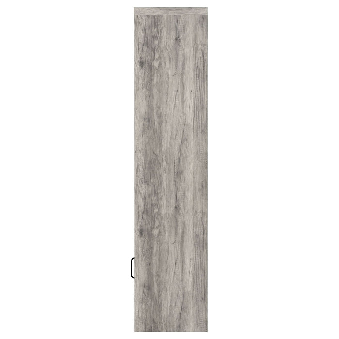 Burke 3 - shelf Engineered Wood Media Tower Grey Driftwood - Walo Furniture