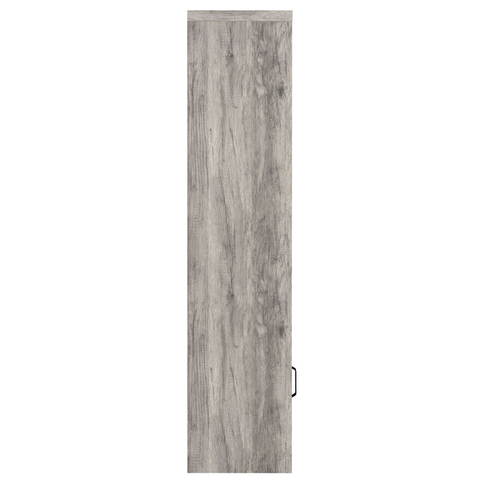 Burke 3 - shelf Engineered Wood Media Tower Grey Driftwood - Walo Furniture