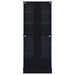 Cabra 4 - door LED Curio Display Cabinet Black High Gloss - Walo Furniture