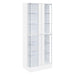 Cabra 4 - door LED Curio Display Cabinet White High Gloss - Walo Furniture