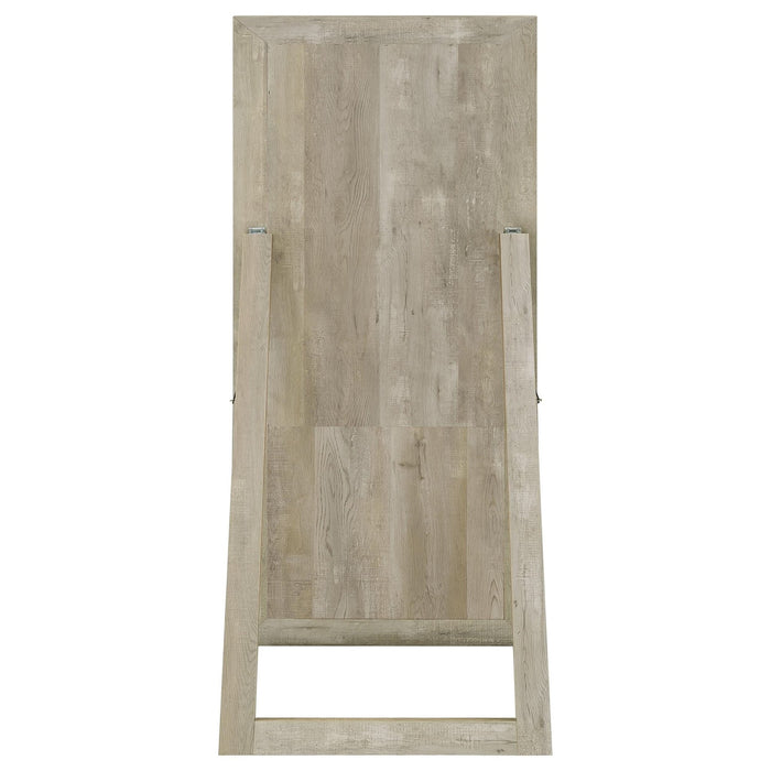 Cadence Tempered Glass Full Length Mirror Grey Washed Oak - Walo Furniture