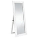 Cadence Tempered Glass Full Length Mirror White High Gloss - Walo Furniture