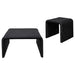 Cahya 2 - piece Rattan Coffee and End Table Set Black - Walo Furniture