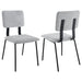 Calla Fabric Upholstered Dining Side Chair Grey (Set of 2) - Walo Furniture