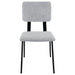 Calla Fabric Upholstered Dining Side Chair Grey (Set of 2) - Walo Furniture