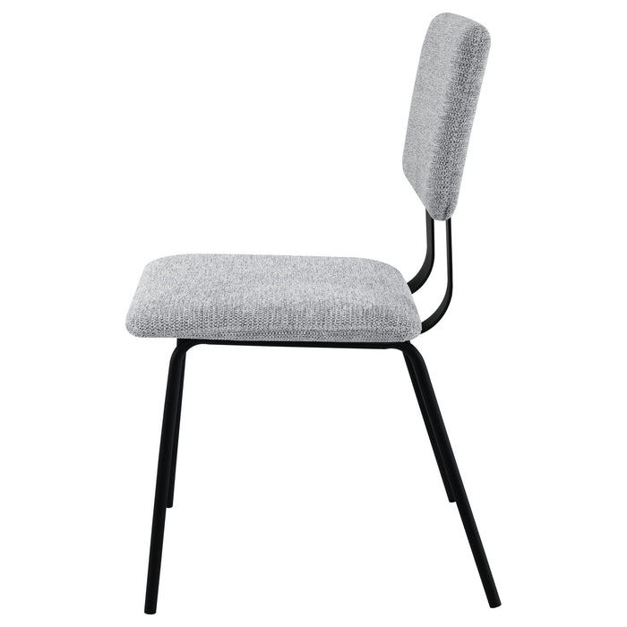 Calla Fabric Upholstered Dining Side Chair Grey (Set of 2) - Walo Furniture