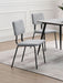 Calla Fabric Upholstered Dining Side Chair Grey (Set of 2) - Walo Furniture