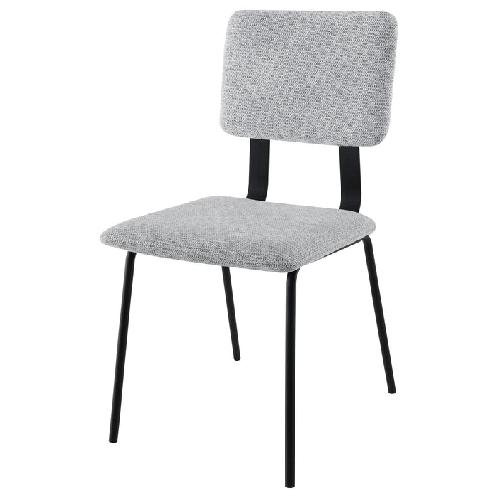 Calla Fabric Upholstered Dining Side Chair Grey (Set of 2) - Walo Furniture