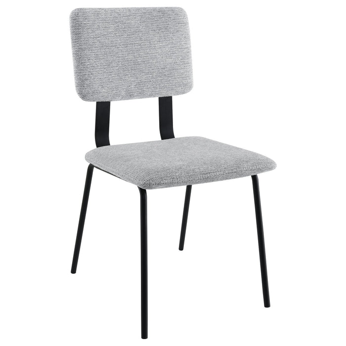 Calla Fabric Upholstered Dining Side Chair Grey (Set of 2) - Walo Furniture