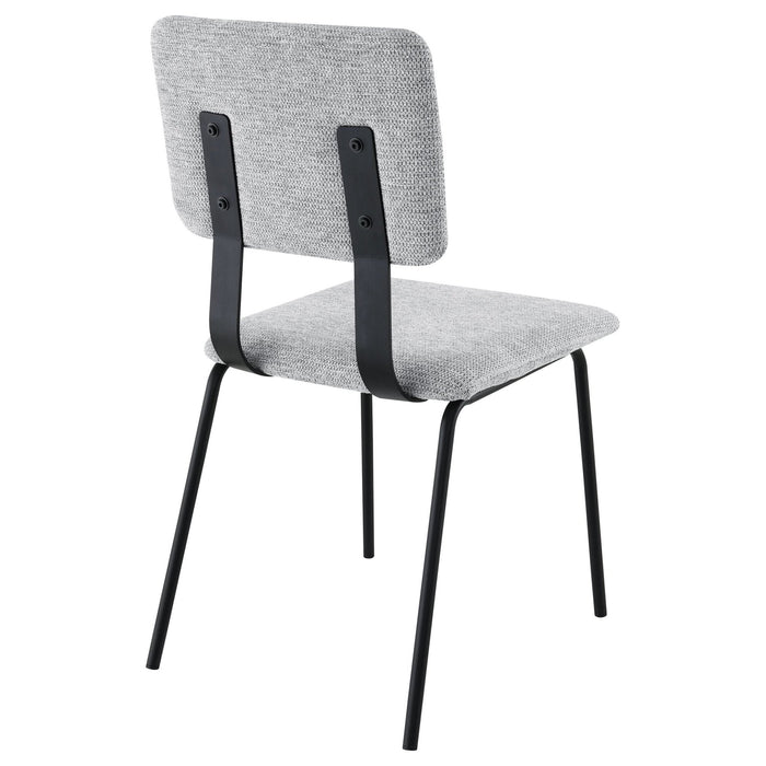 Calla Fabric Upholstered Dining Side Chair Grey (Set of 2) - Walo Furniture